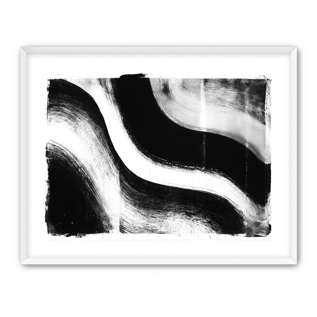 White cut through black