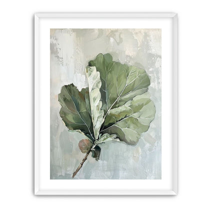 Green leaves in pale wash
