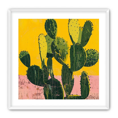 Green pads in yellow sky