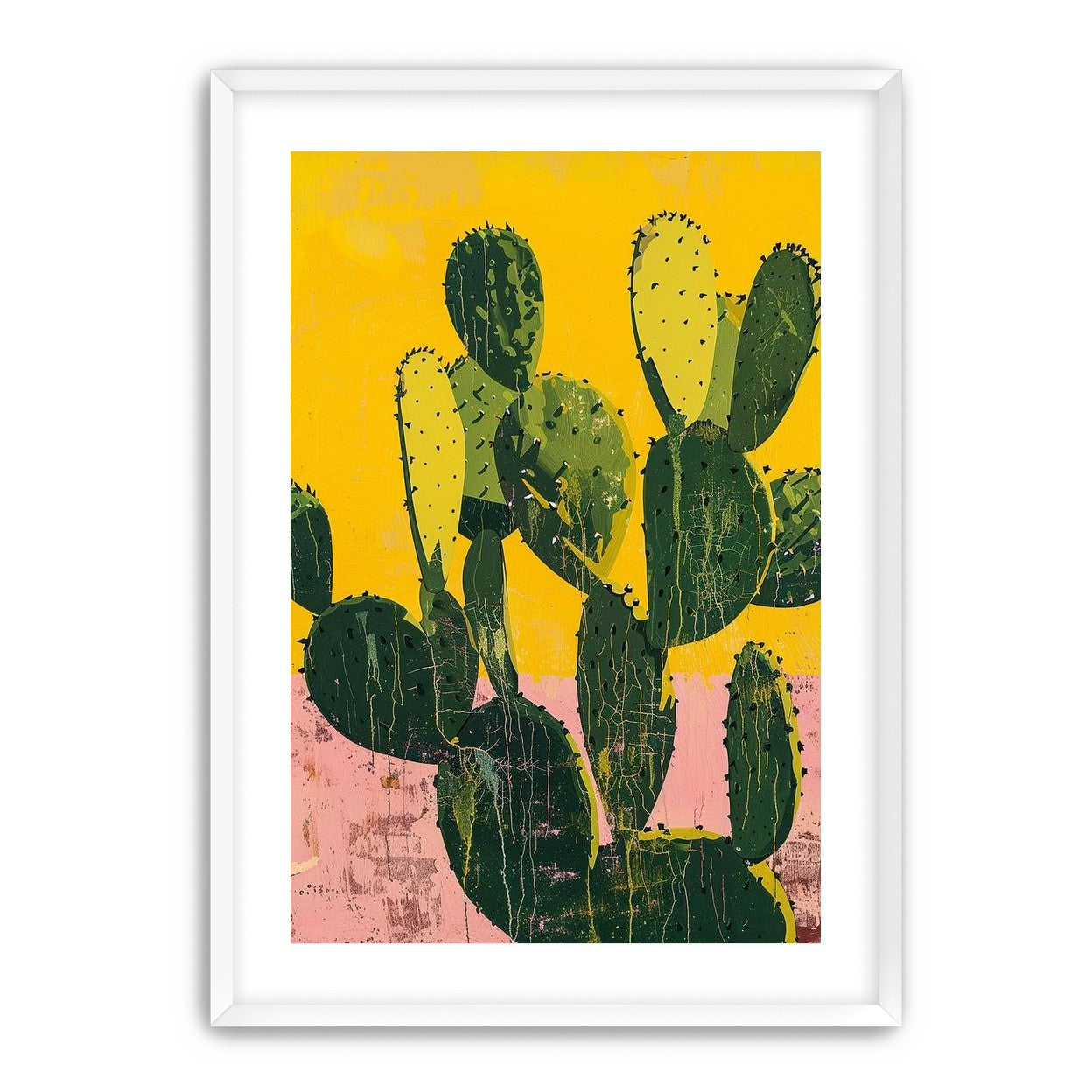 Green pads in yellow sky