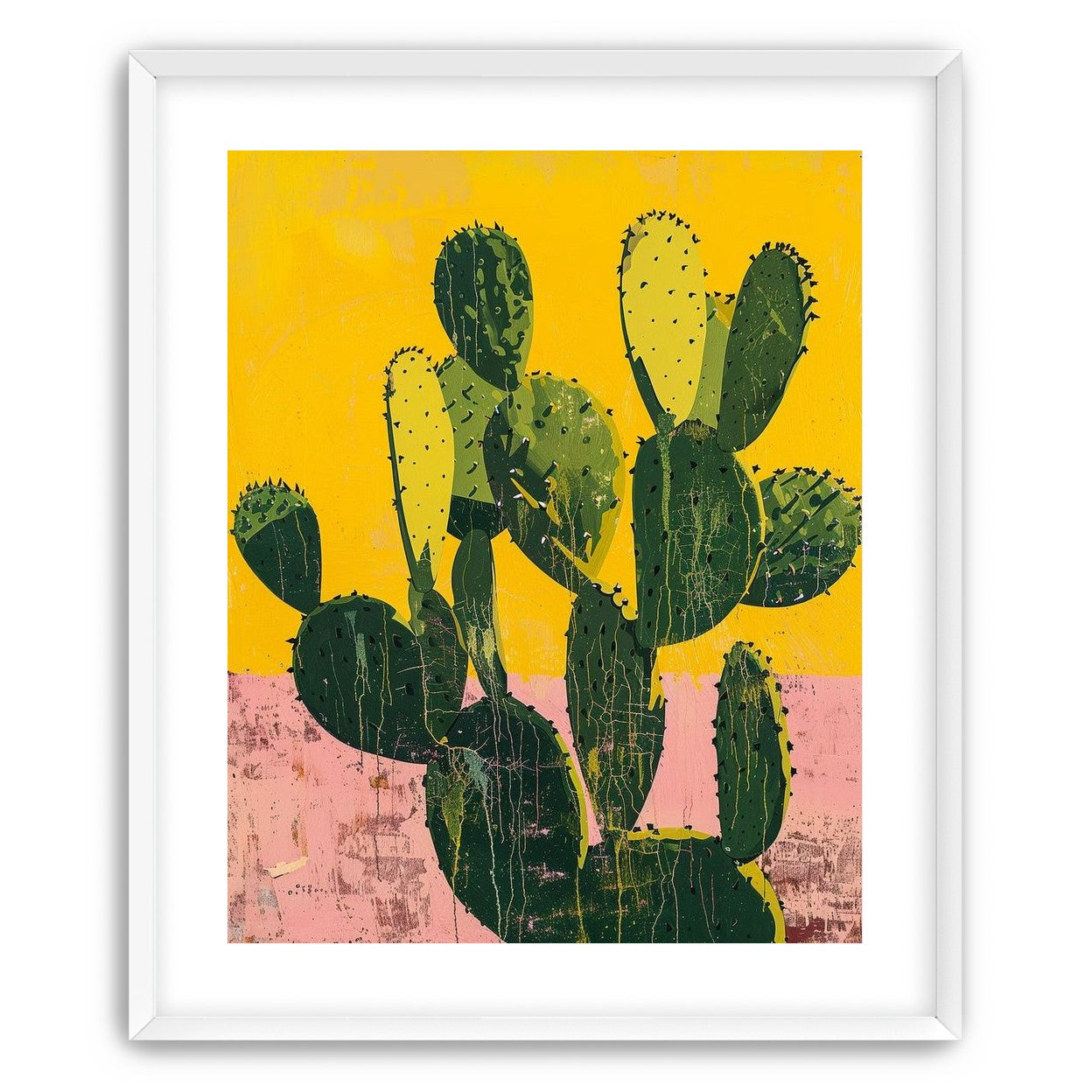 Green pads in yellow sky