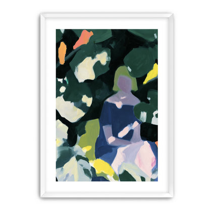 Figure in garden shadows