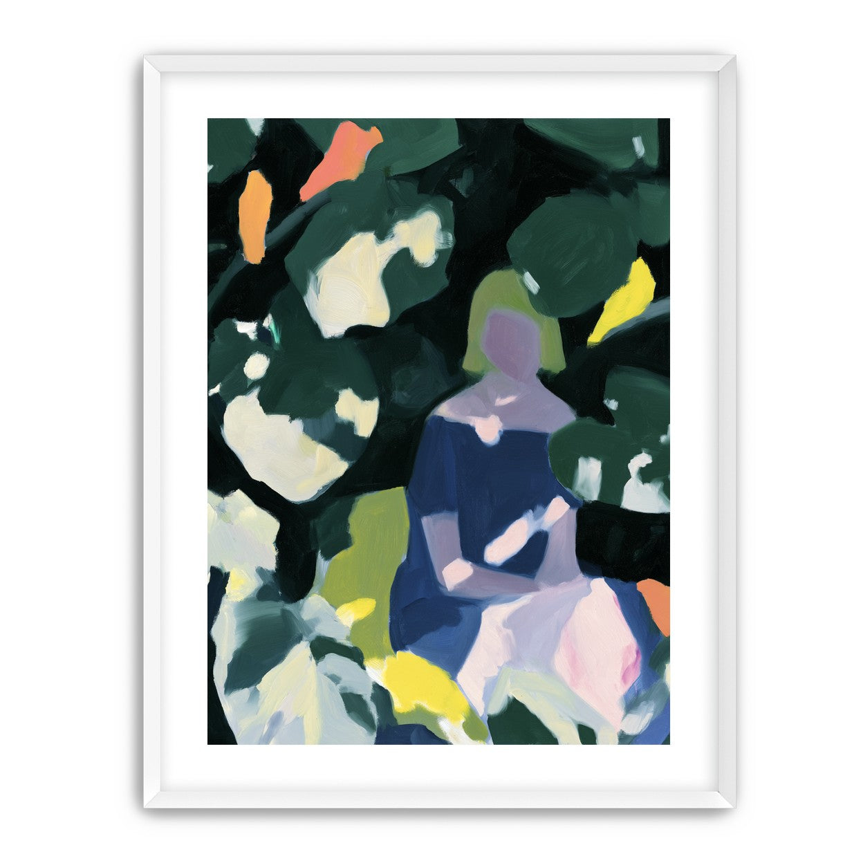 Figure in garden shadows