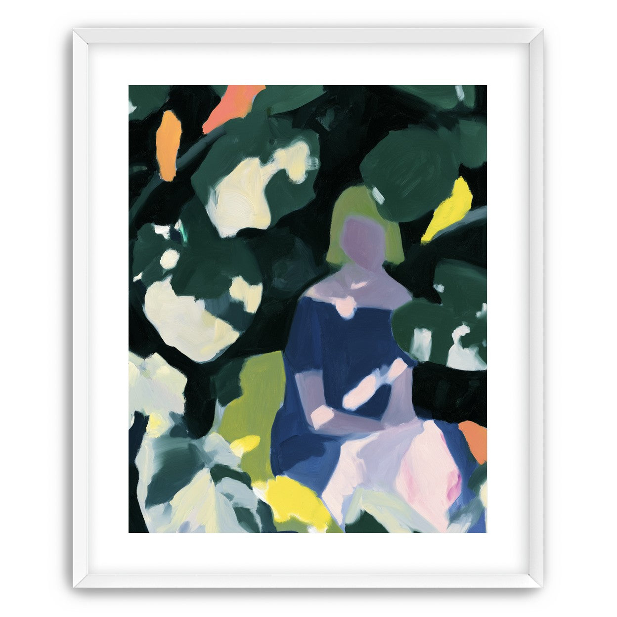 Figure in garden shadows
