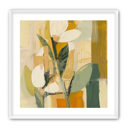 White forms within ochre blocks