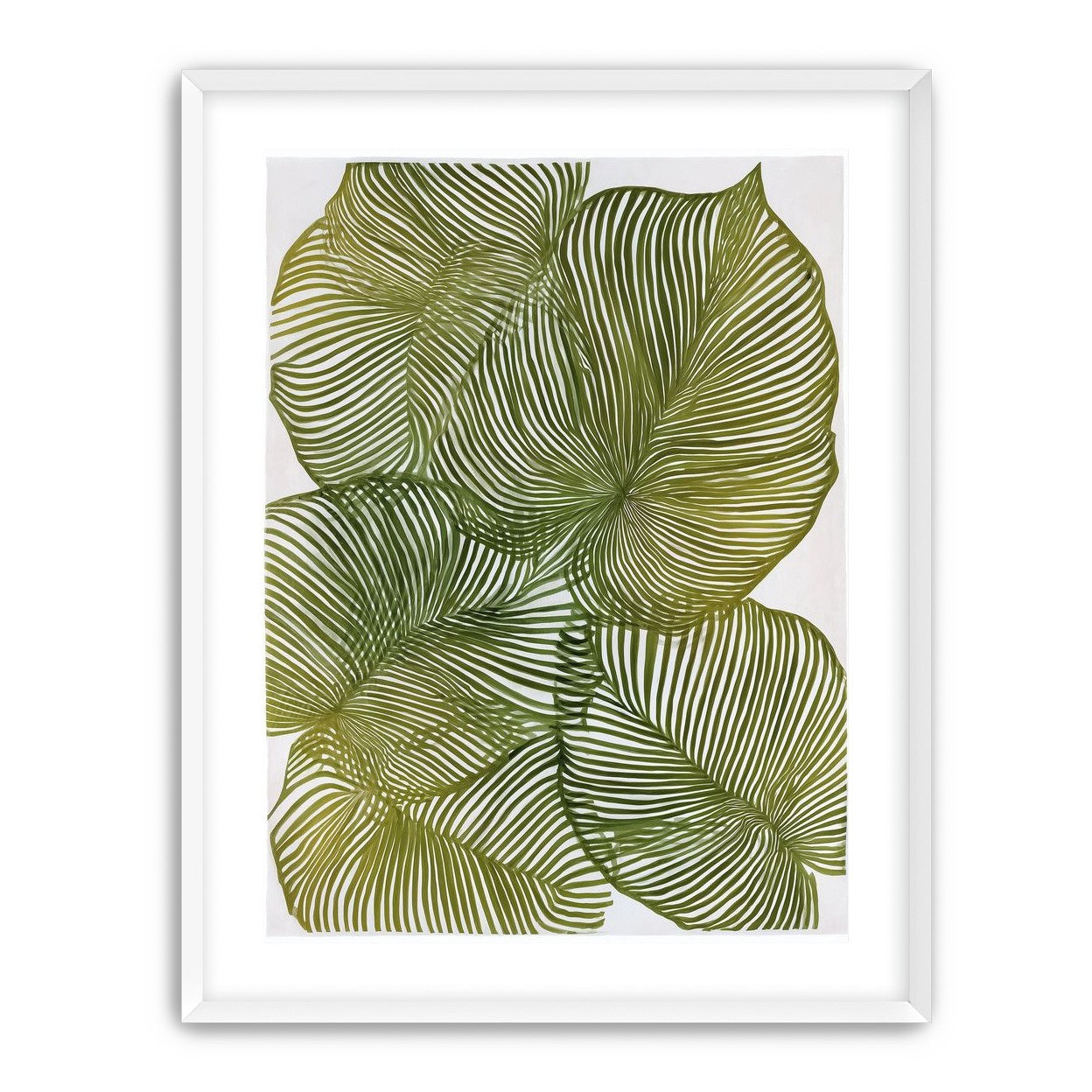 Palm leaves pressed together
