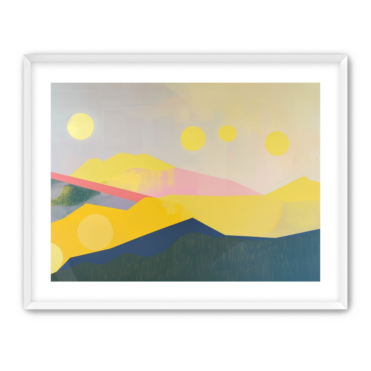 Many suns above the hills