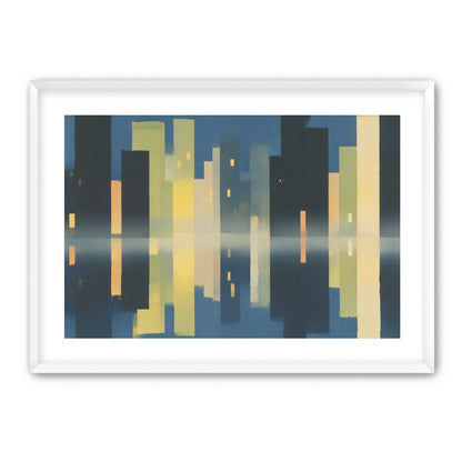 Night towers in still water