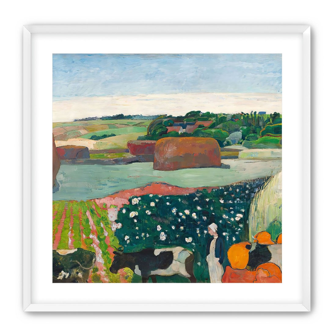 Haystacks in Brittany by Gauguin