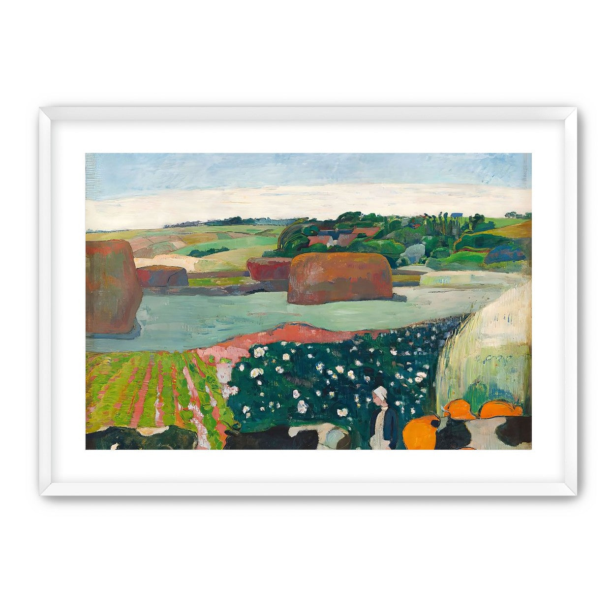 Haystacks in Brittany by Gauguin