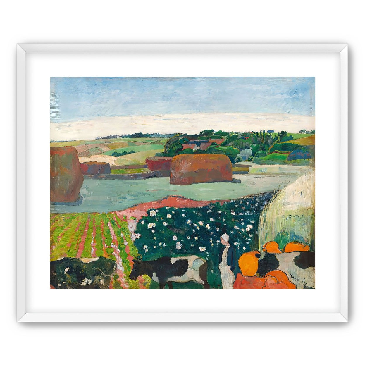 Haystacks in Brittany by Gauguin