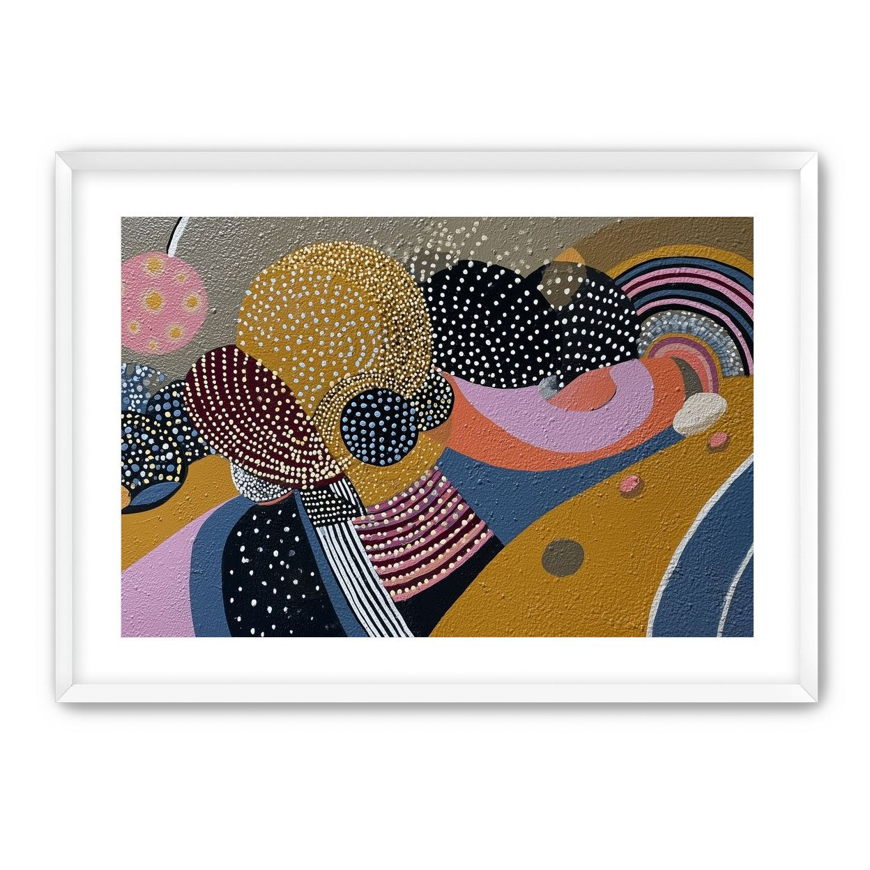 Overlapping Dotted Shapes