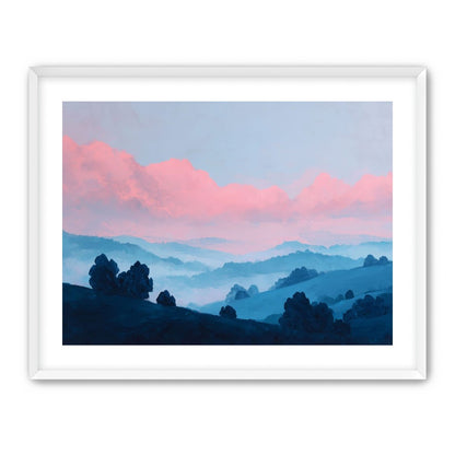 Pink Cloud Band Over Blue Ridges