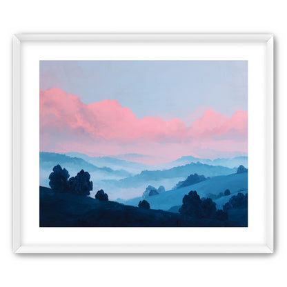 Pink Cloud Band Over Blue Ridges
