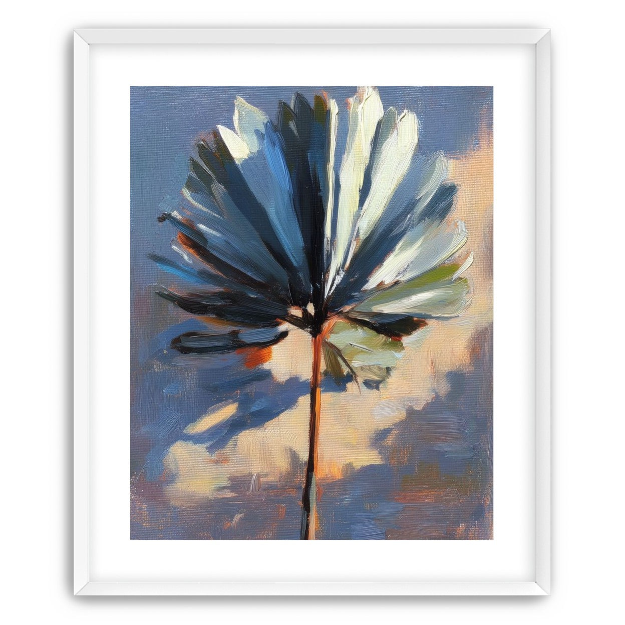 Veined Leaf in Thick Paint