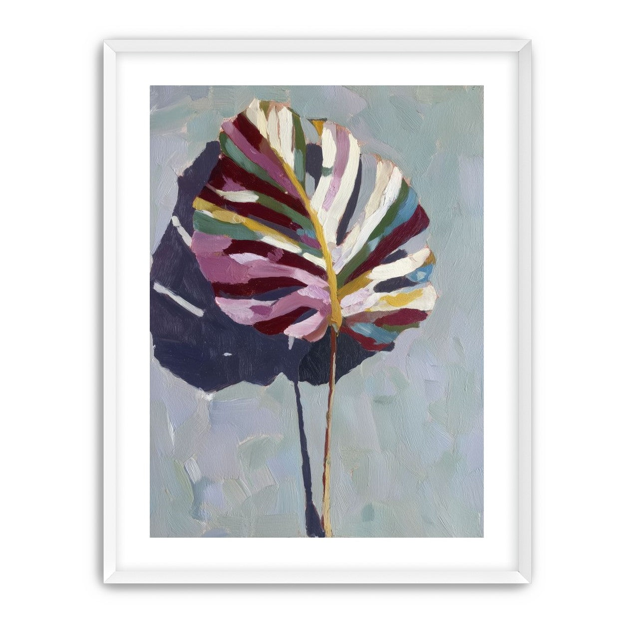 Leaf with Multicolored Veins
