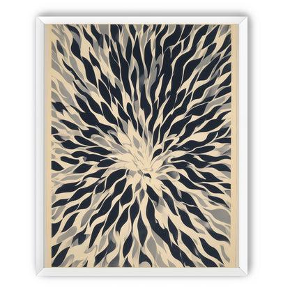 Dark forms around a white center