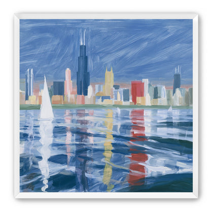 Sailboats before the skyline