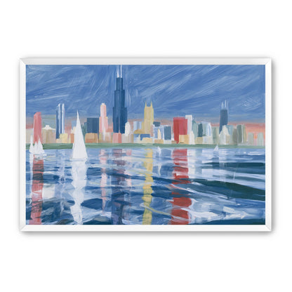 Sailboats before the skyline
