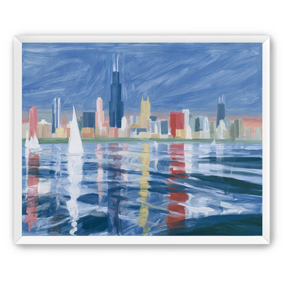 Sailboats before the skyline