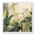 Green leaves in striped light