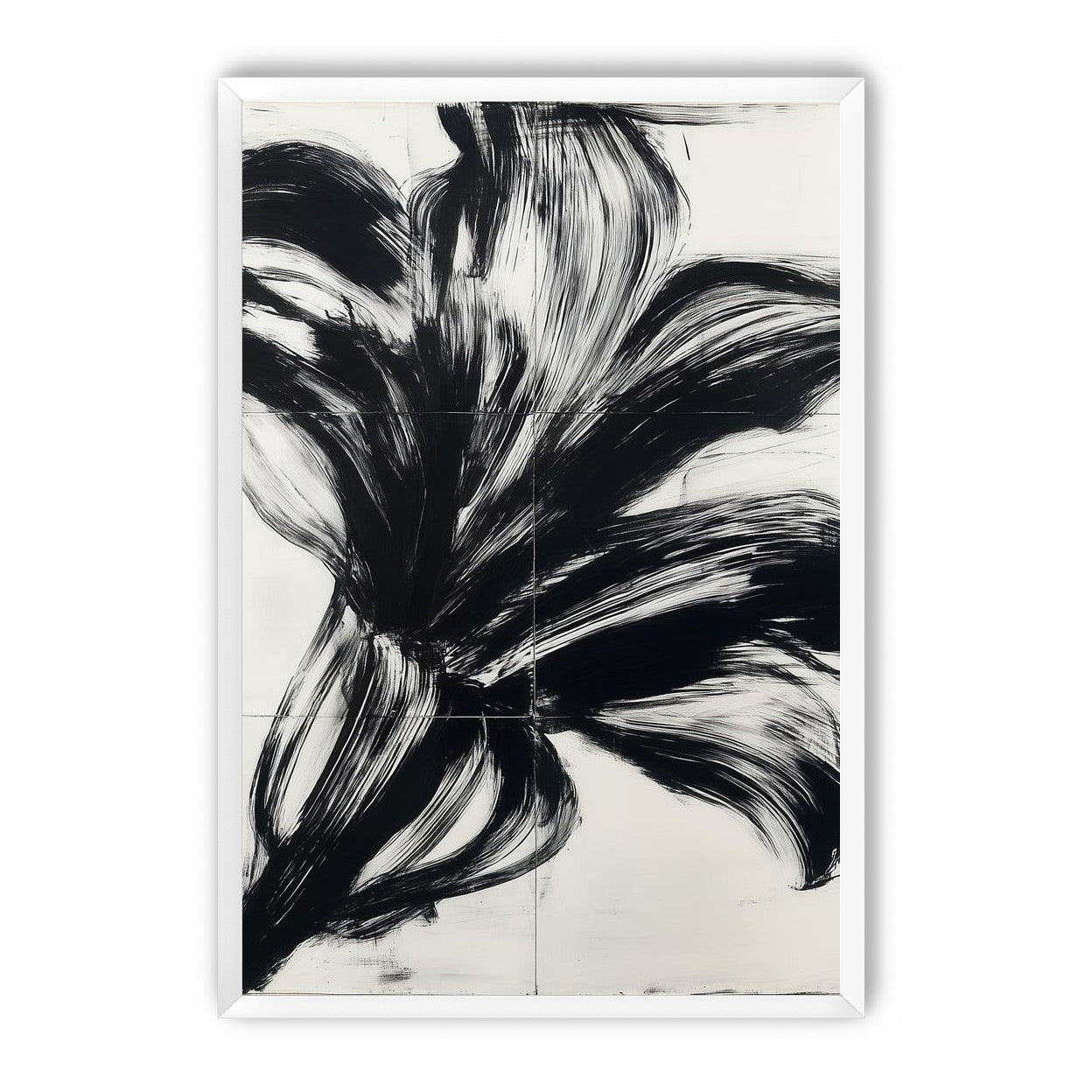 Black surge on white grid