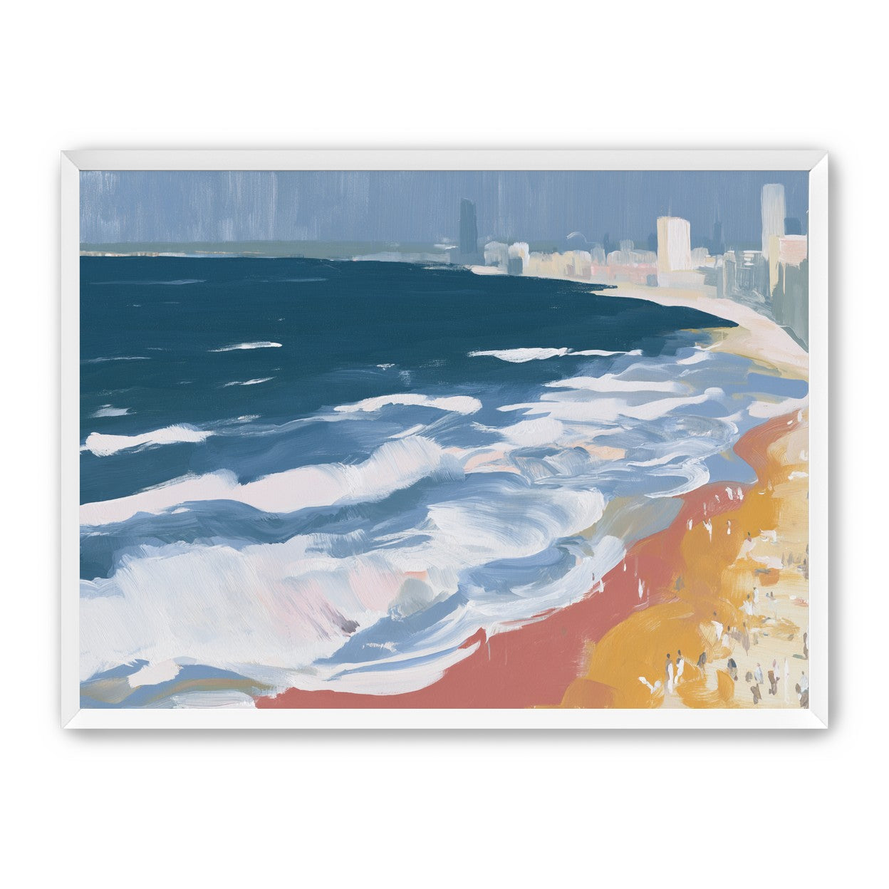 White surf along the city beach