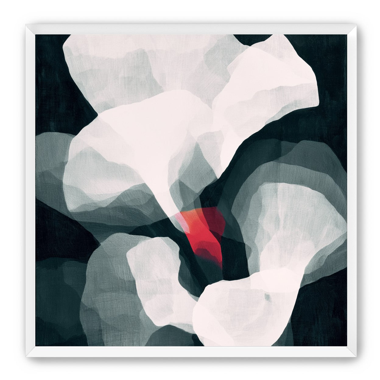Red wedge among pale layers