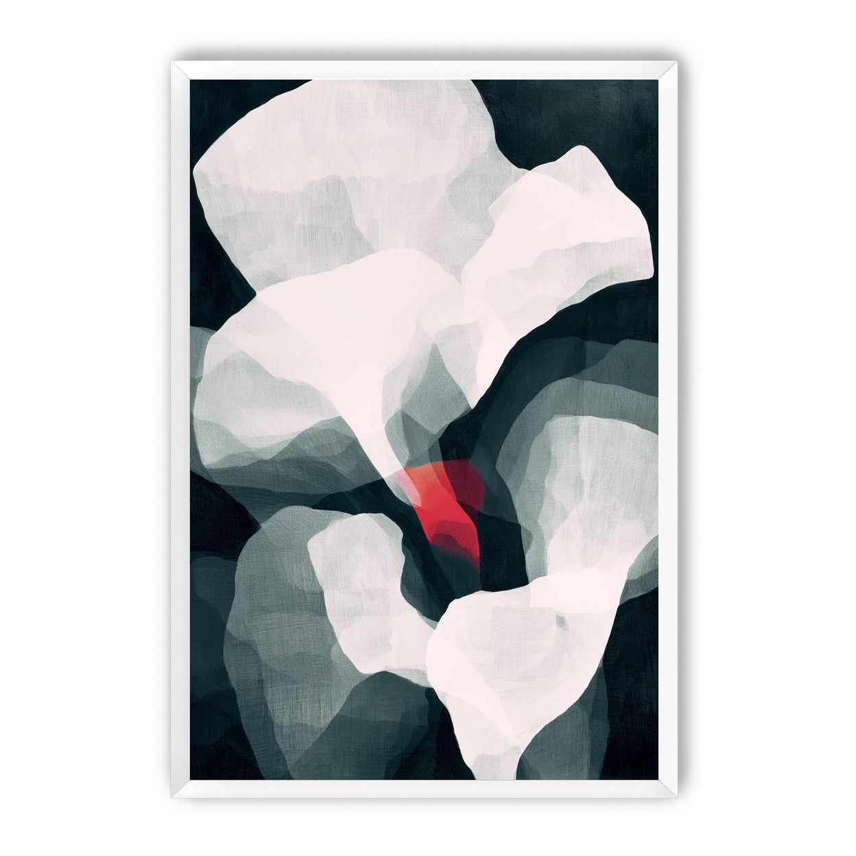 Red wedge among pale layers