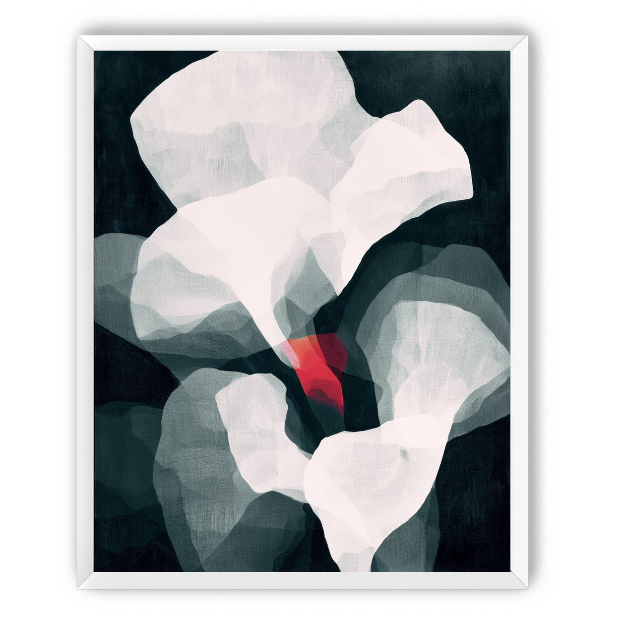 Red wedge among pale layers