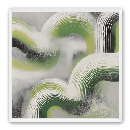 White arcs in green haze