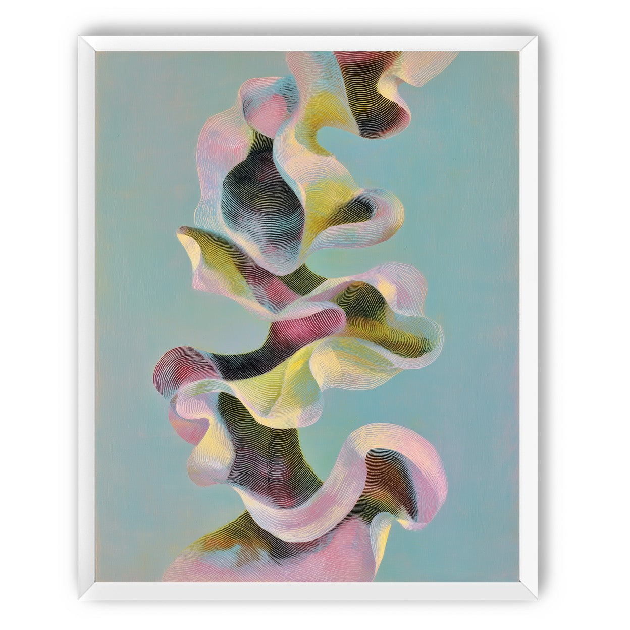 Folded ribbons in suspension