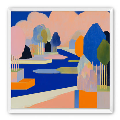 Trees among the blue bends