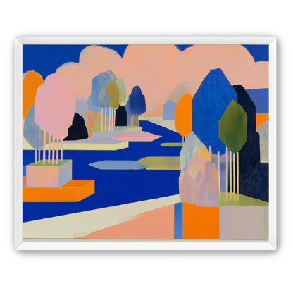 Trees among the blue bends