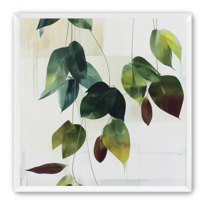 Leaves suspended in quiet air
