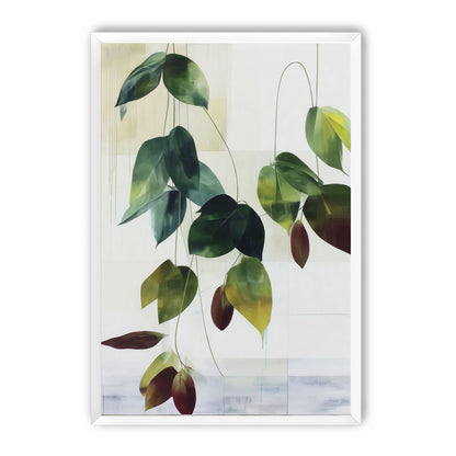Leaves suspended in quiet air