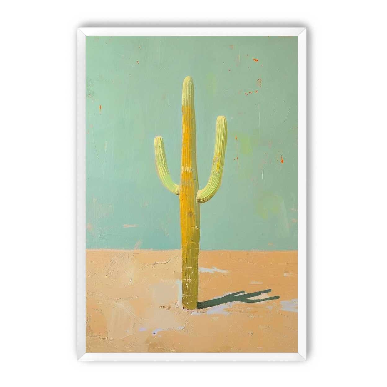 Saguaro beneath a pale sky