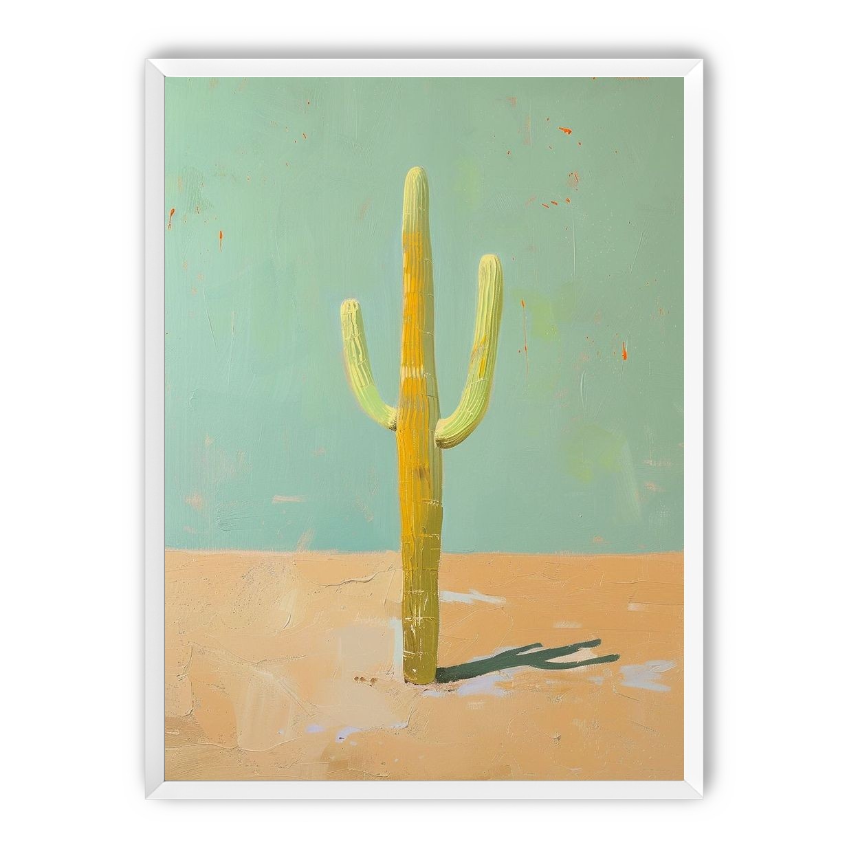 Saguaro beneath a pale sky