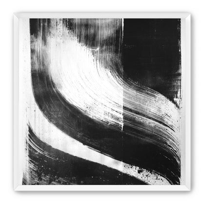Scraped arcs in black ink