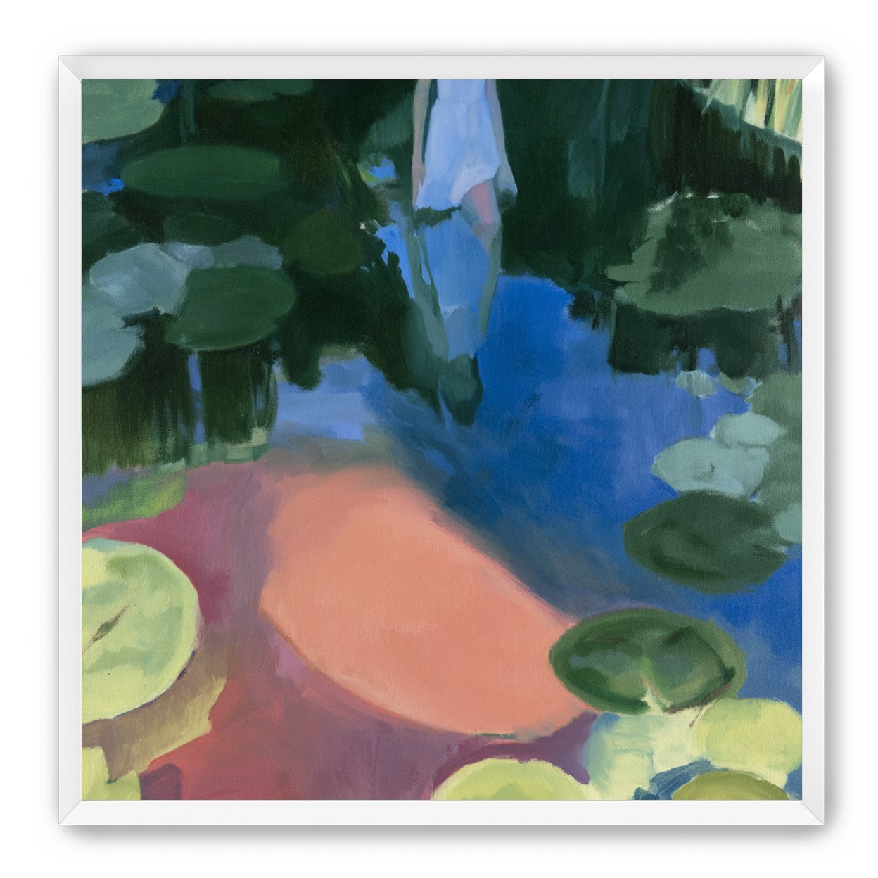 Woman in the lily pond