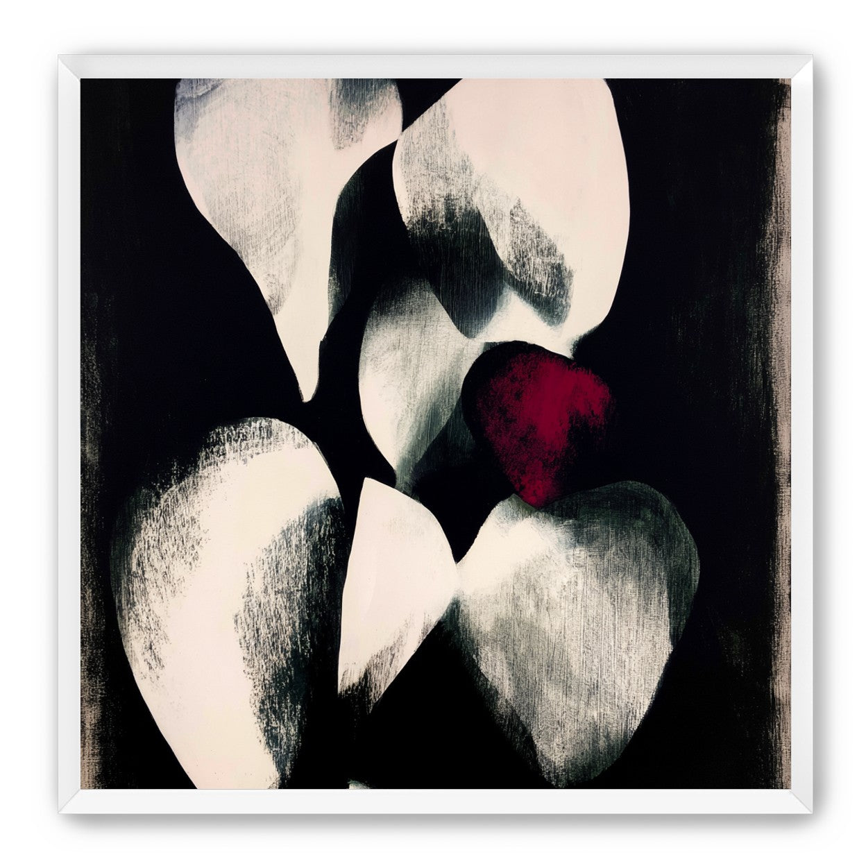 Red petal in shadowed bloom