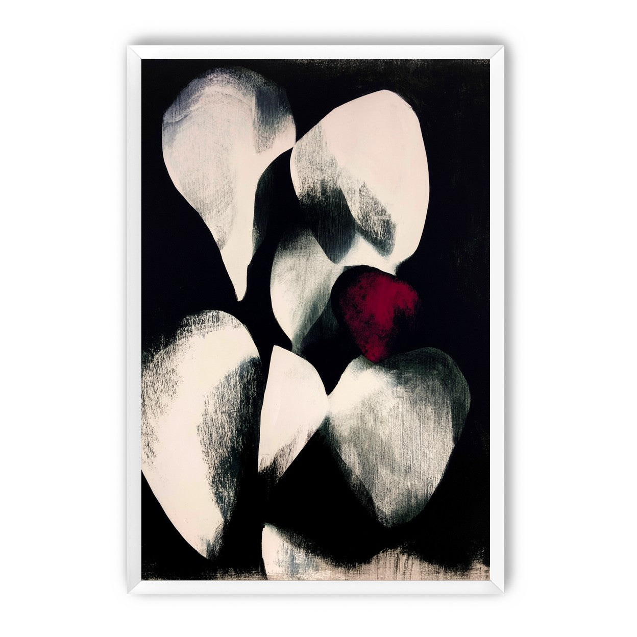 Red petal in shadowed bloom
