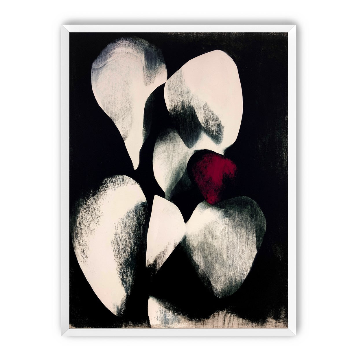 Red petal in shadowed bloom