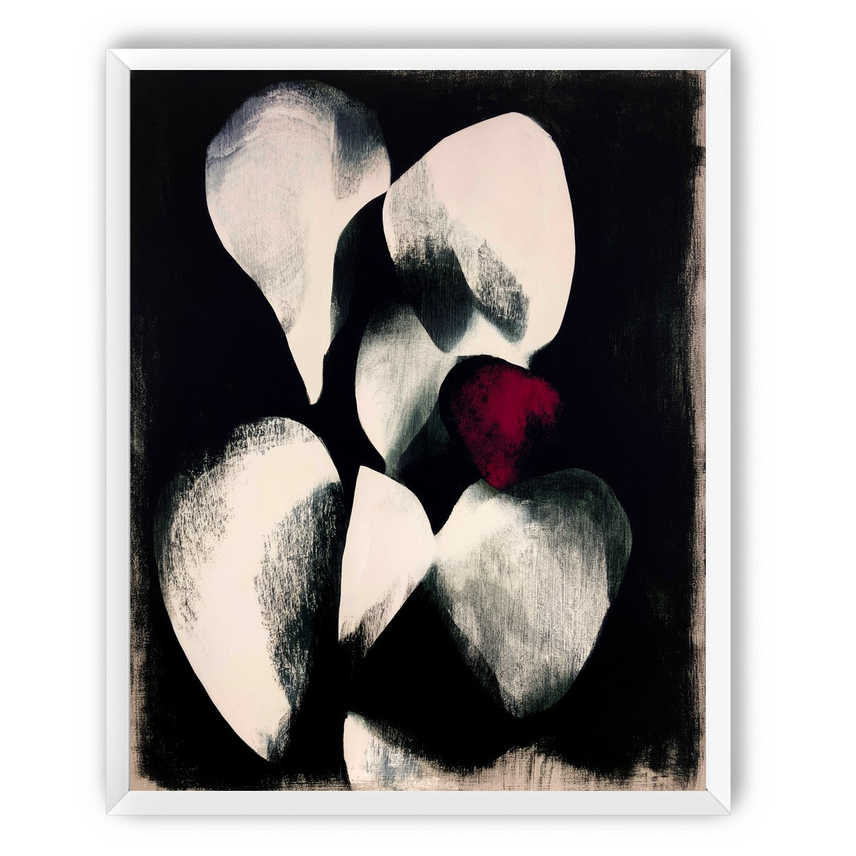 Red petal in shadowed bloom