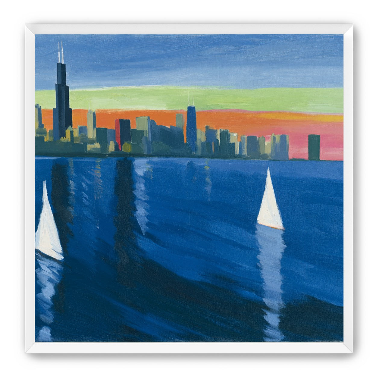 White sails against the skyline