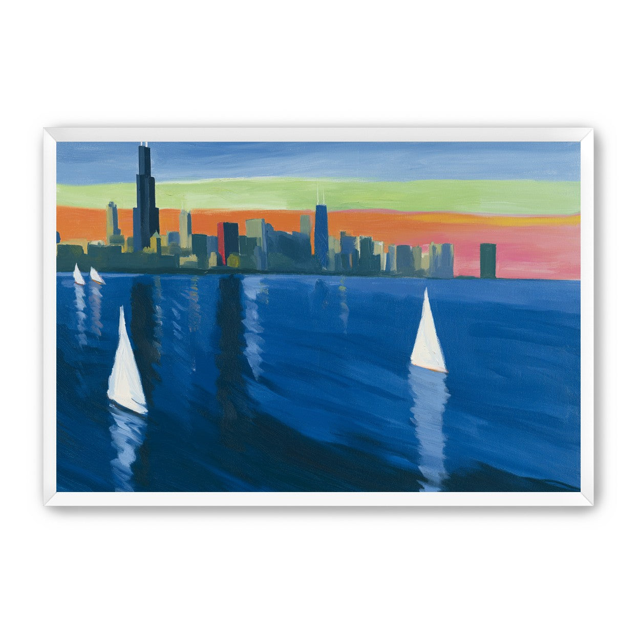 White sails against the skyline