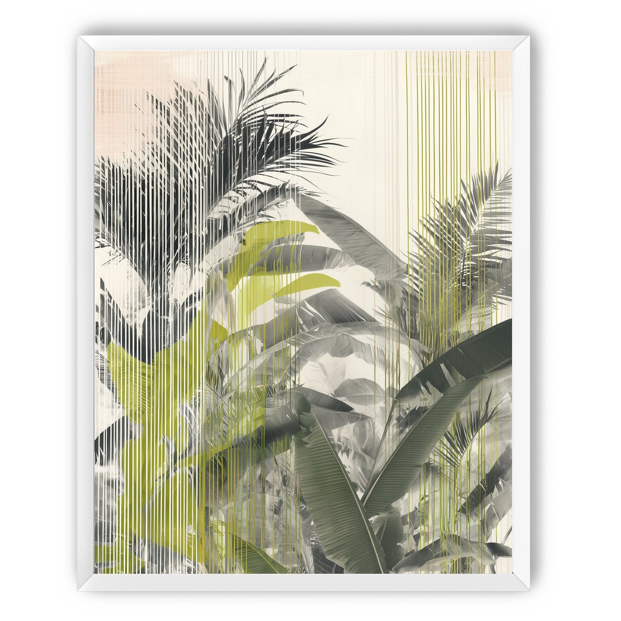 Chartreuse rain through palms