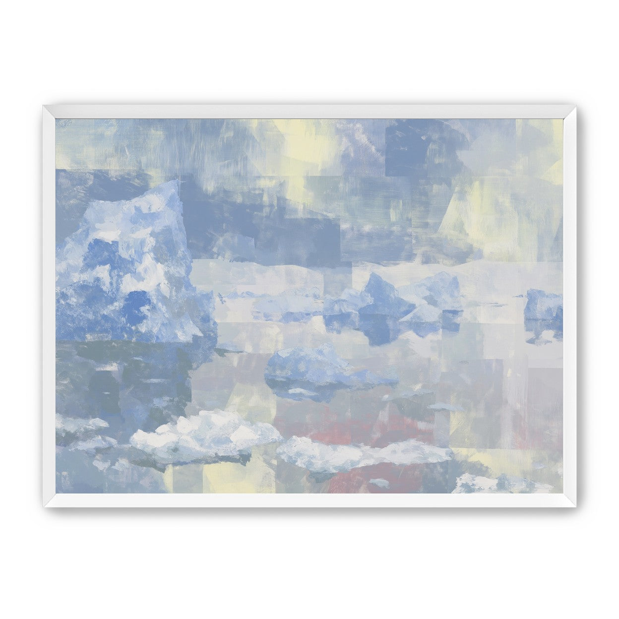 Blue shadows on drifting ice