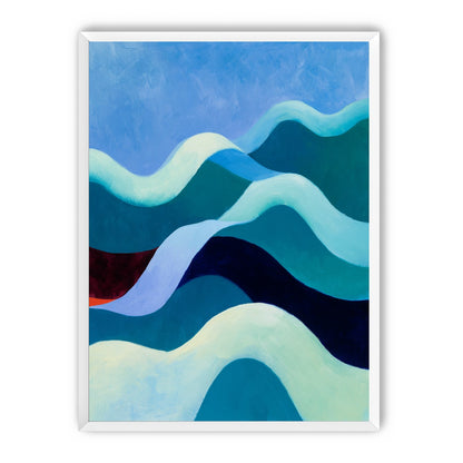 Pale bands across deep blue