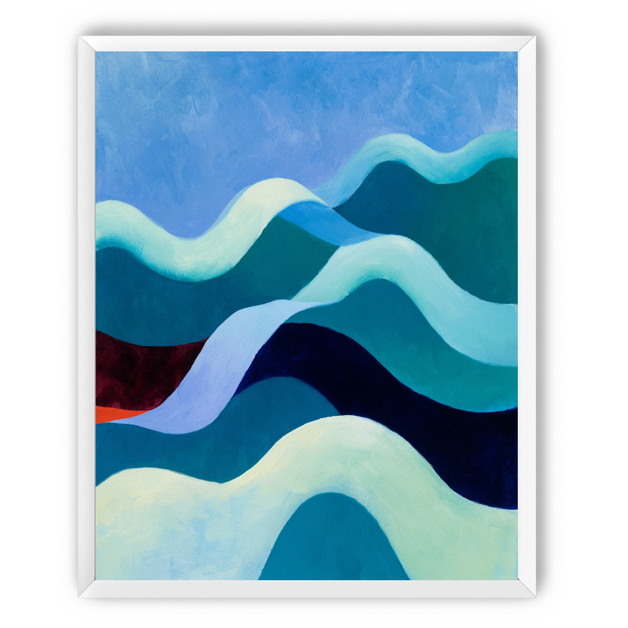 Pale bands across deep blue